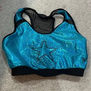 Blue sports bra